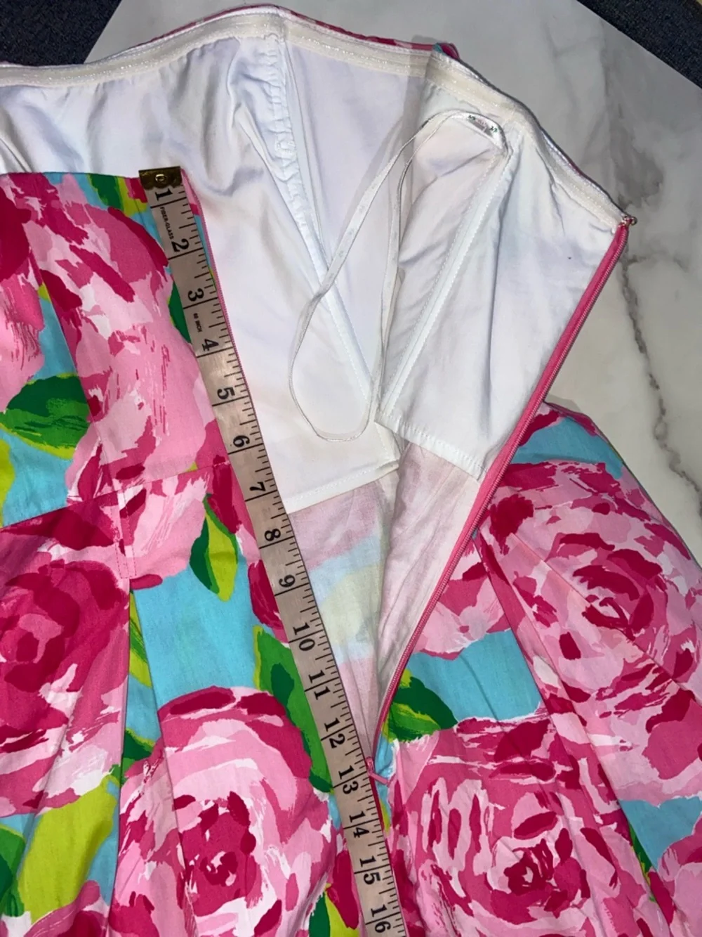 Lilly Pulitzer Blossom Strapless Mini Dress Hottie Pink Size 00 - Picture 8 of 17